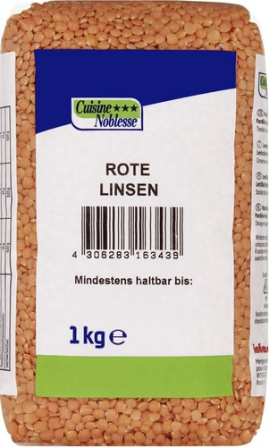 15674 Cuisine Noblesse Rote Linsen 1 KG