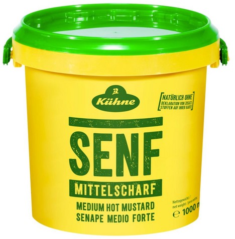 18905 Kühne Senf mittelscharf 1 KG
