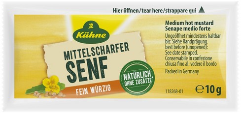 18950 Kühne Senf mittelscharf 150 X 10 G