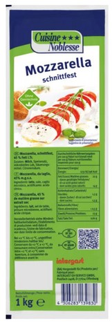 60495 Cuisine Noblesse Mozzarella 45 % Fett i.Tr. 1 KG