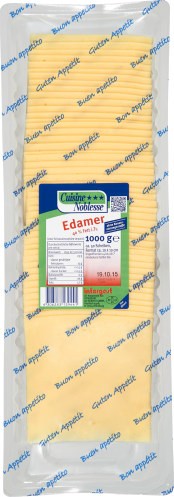 60996 Cuisine Noblesse Edamer Scheiben 40 % Fett i.Tr. 1 KG