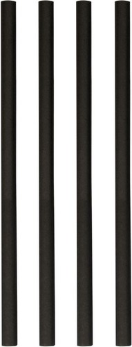 69035 Pflanzenfaser Jumbo Trinkhalme schwarz 15 cm 225 ST