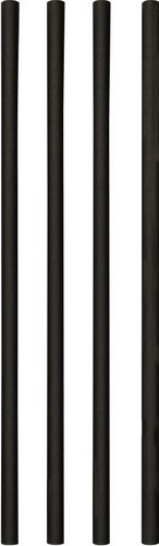 69036 Pflanzenfaser Jumbo Trinkhalme schwarz 25 cm 225 ST
