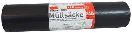 81862 QP Müllsäcke extra stark 240 Liter 10 ST