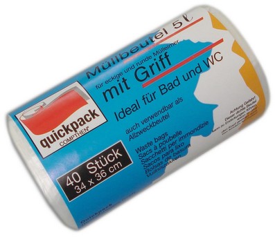 81873 Quickpack Müllbeutel 5 Liter 34 x 36 cm 40 ST